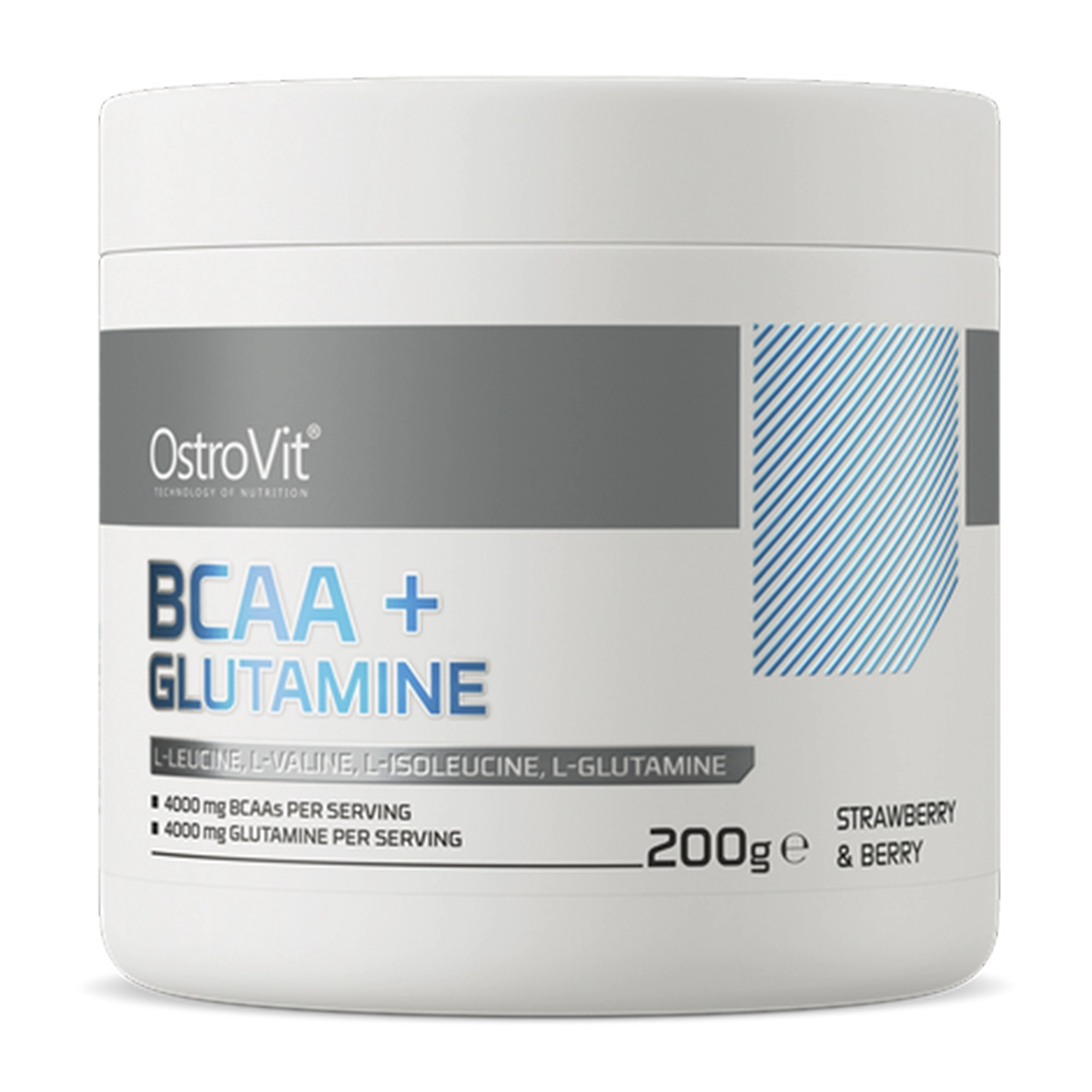 Aminoácidos BCAA + Glutamina OstroVit 200 g
